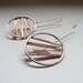 Round earrigns - Sterling silver and copper
