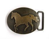 Brass Horse Belt Buckle