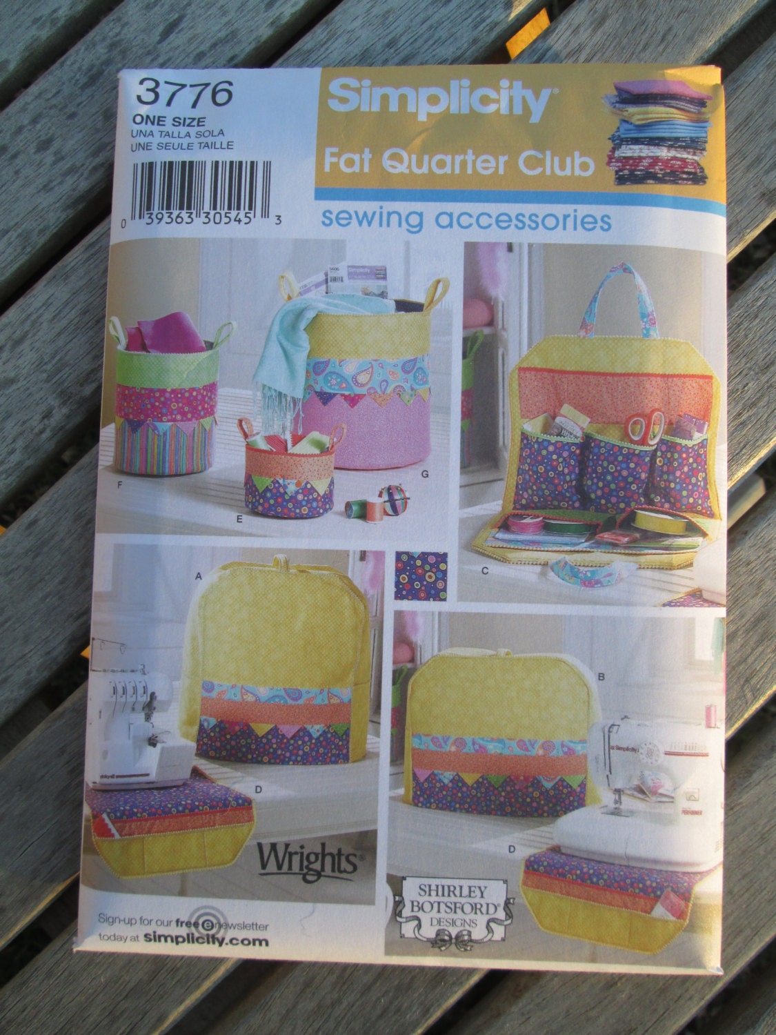SALE Simplicity 3776 Fat Quarter Club Sewing Accessories Pattern