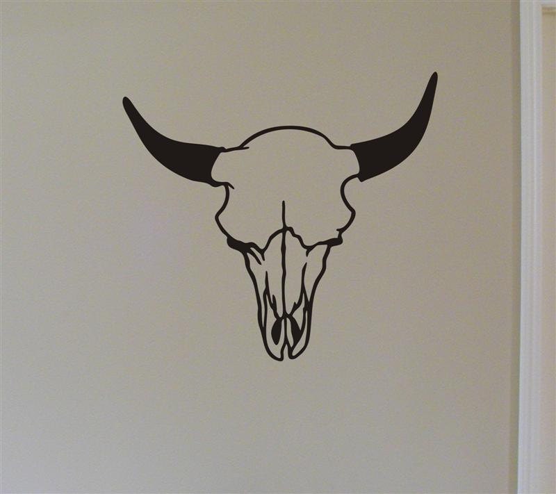 Items similar to Cattle Steer Skull Vinyl Wall Graphic Decal on Etsy