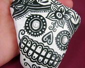 Handpainted Sugar Skull Rock No.3 - From St. Christophers Beach in Goderich, Ontario