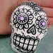 Handpainted Sugar Skull Rock No.1 - From St. Christophers Beach in Goderich, Ontario