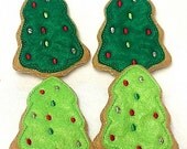 SALE Felt food Christmas Tree Cookies Set Of 4 Great stocking stuffers. Felt food Play food Pretend food Perfect for play kitchens Il_170x135