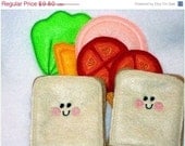 SALE Pretend play felt food Smiley face sandwich
