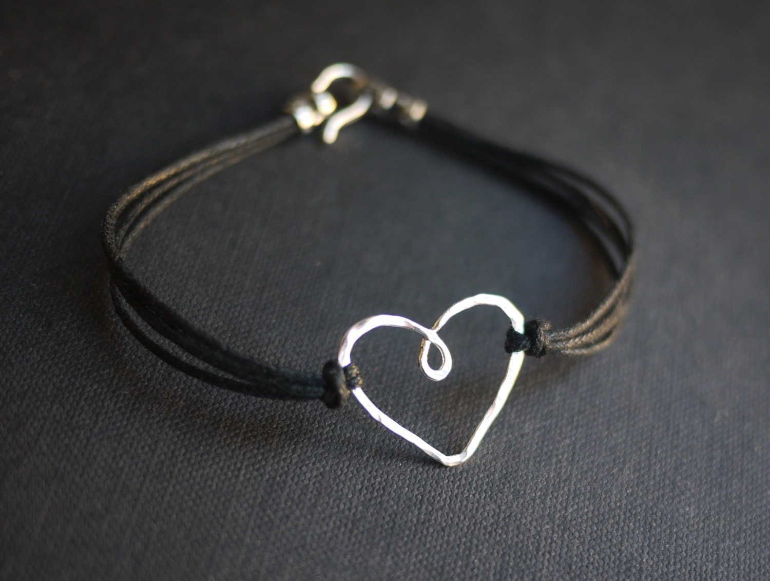 Cooper- Fine Silver Heart Bracelet- Leukemia & Lymphoma Society Fundraiser by I Heart This Jewelry