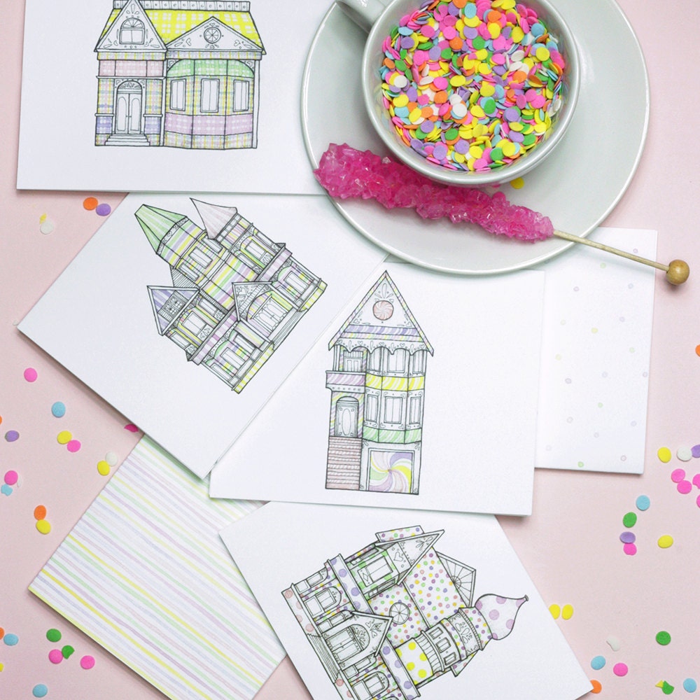 Candy Houses Card Set