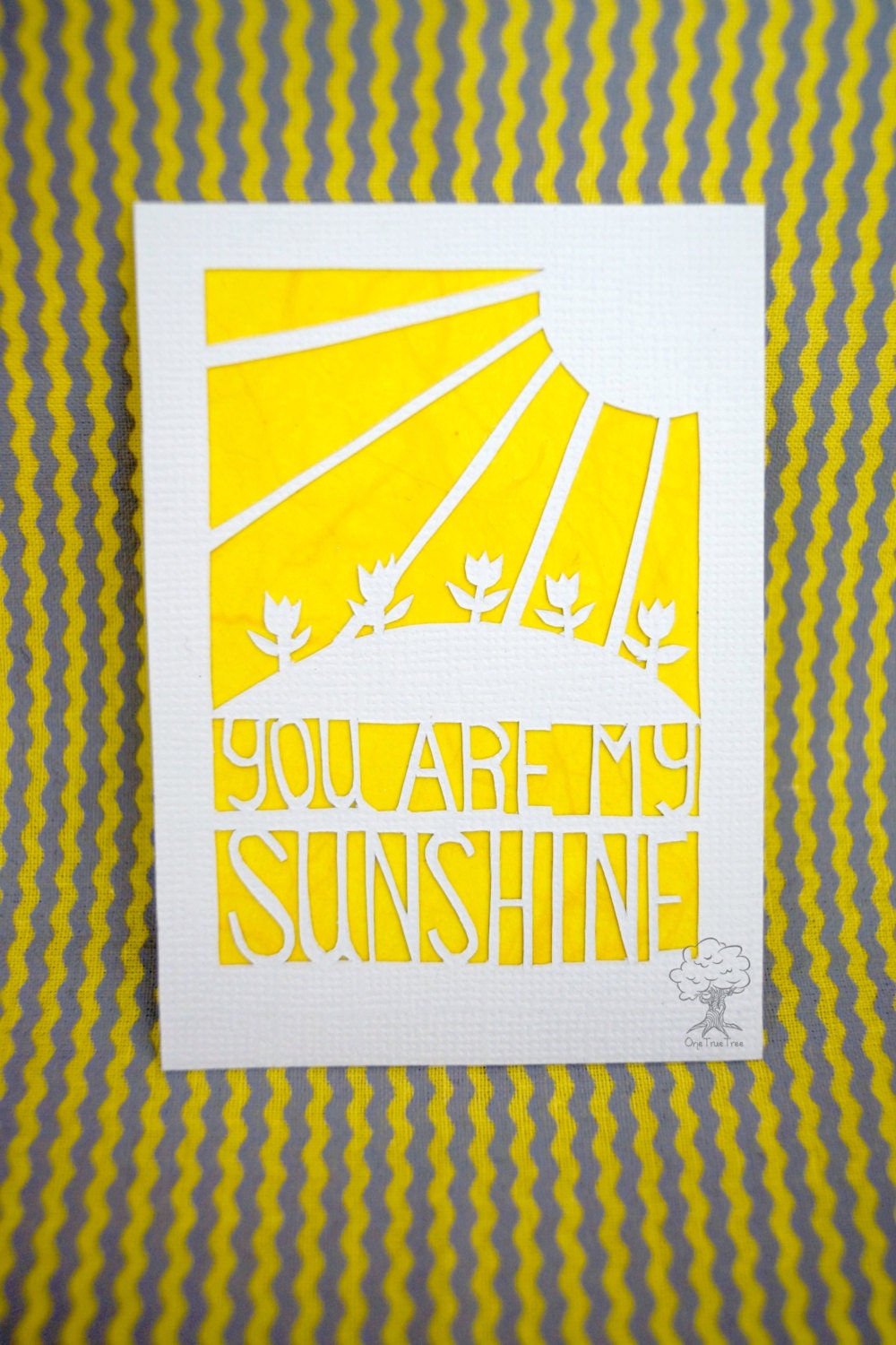 You Are My Sunshine OOAK Papercut ACEO Original Artwork