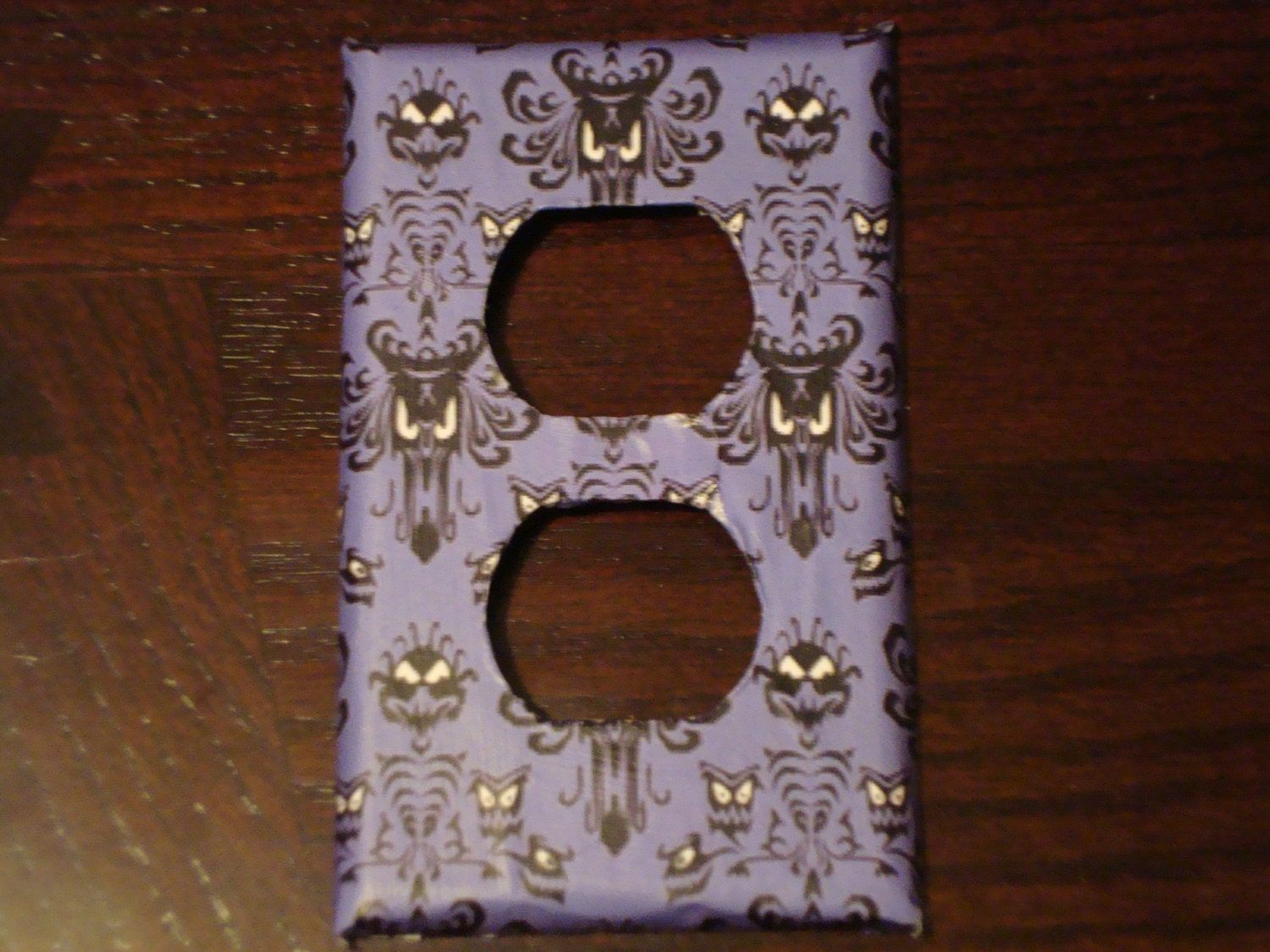 Haunted Mansion Wallpaper Electrical Outlet Plate - 2 Plug - US