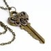 Wings of Fancy - Recycled Key Pendant Necklace Jewelry
