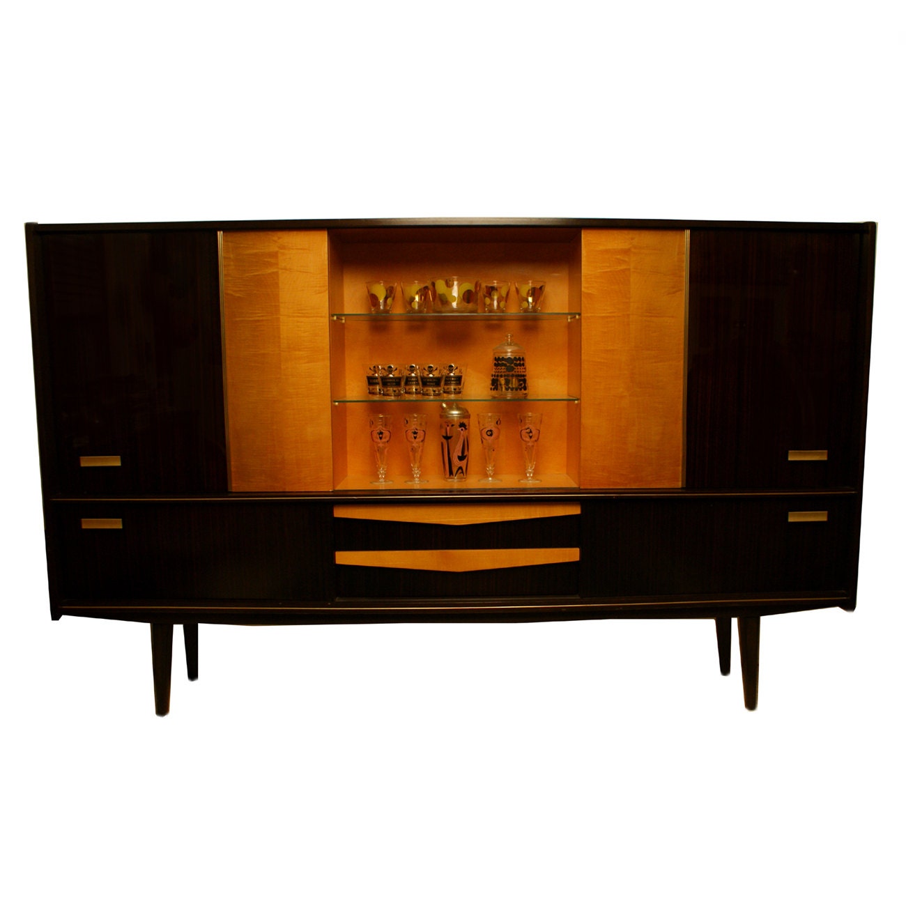 FREE SHIPPING 1950s Monumental Shrunk Cabinet Mid Century Modern Made in Germany