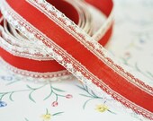 candy apple red and white vintage trim