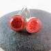 Dichroic Glass Earrings - Sterling Silver Leverbacks - Tangerine Peach