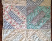 Sale Vintage Quilt Piece, Newborn Photography Basket Stuffer, Prop Set