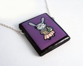 Purple Fashion Bunny Necklace