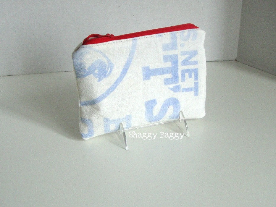Vintage Feed Sack Zipper Pouch