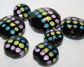 Handmade Lampwork Beads - Dots- DaNeGlass 074