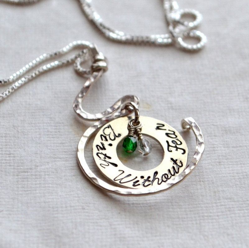 Birth Without Fear Pregnancy Birthstones Necklace Midwife Doula