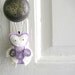 Personalized Owl Ornament //  Purple with INITIALS // Keepsake First Christmas Ornament //  Lavender Door Hanger by OrdinaryMommy on Etsy