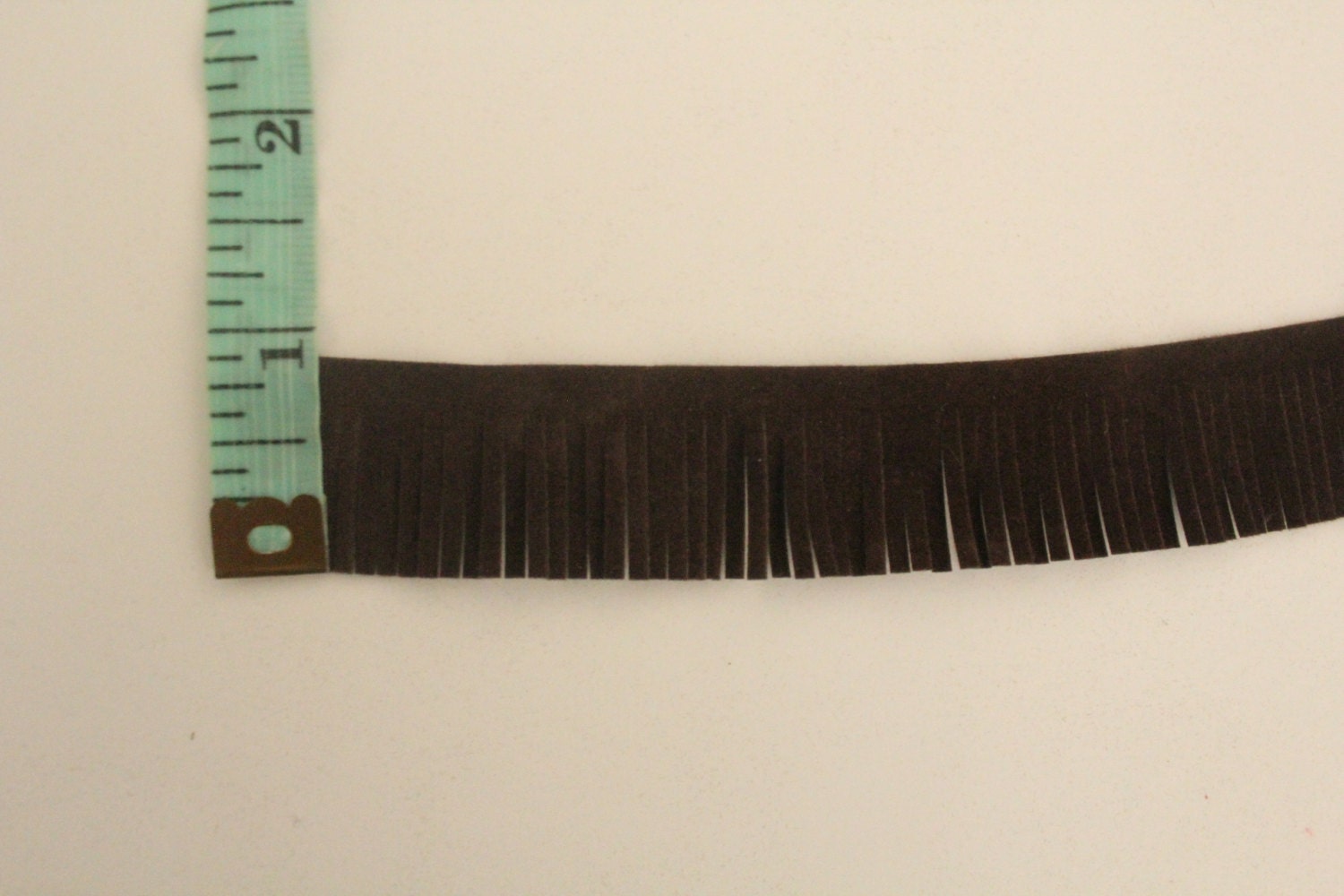 1 Inch Suede Fringe faux Suede Trim in Mocha Chocolate Dark Brown