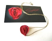 Erotic Flower Necklaces in Red