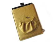 leather Ipad 3 & 4 sleeve yellow swallow nest