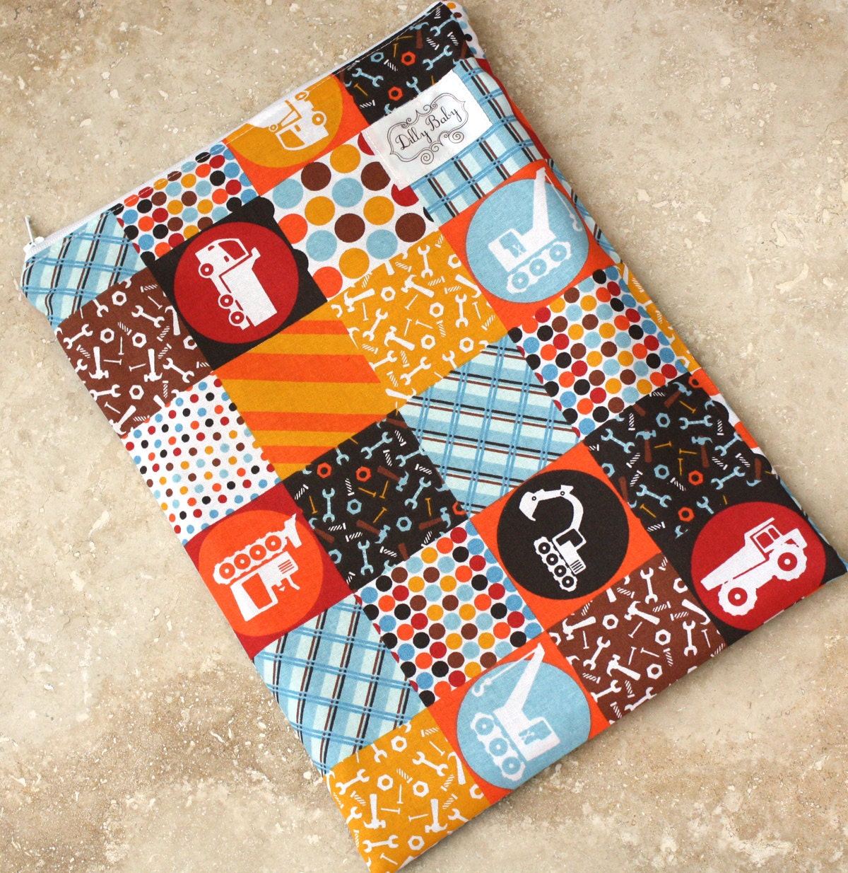 NEW - Wet Bag - XL Reusable Bag - Food, Wet Clothes, Diapers, Produce - GREAT Gift - Construction