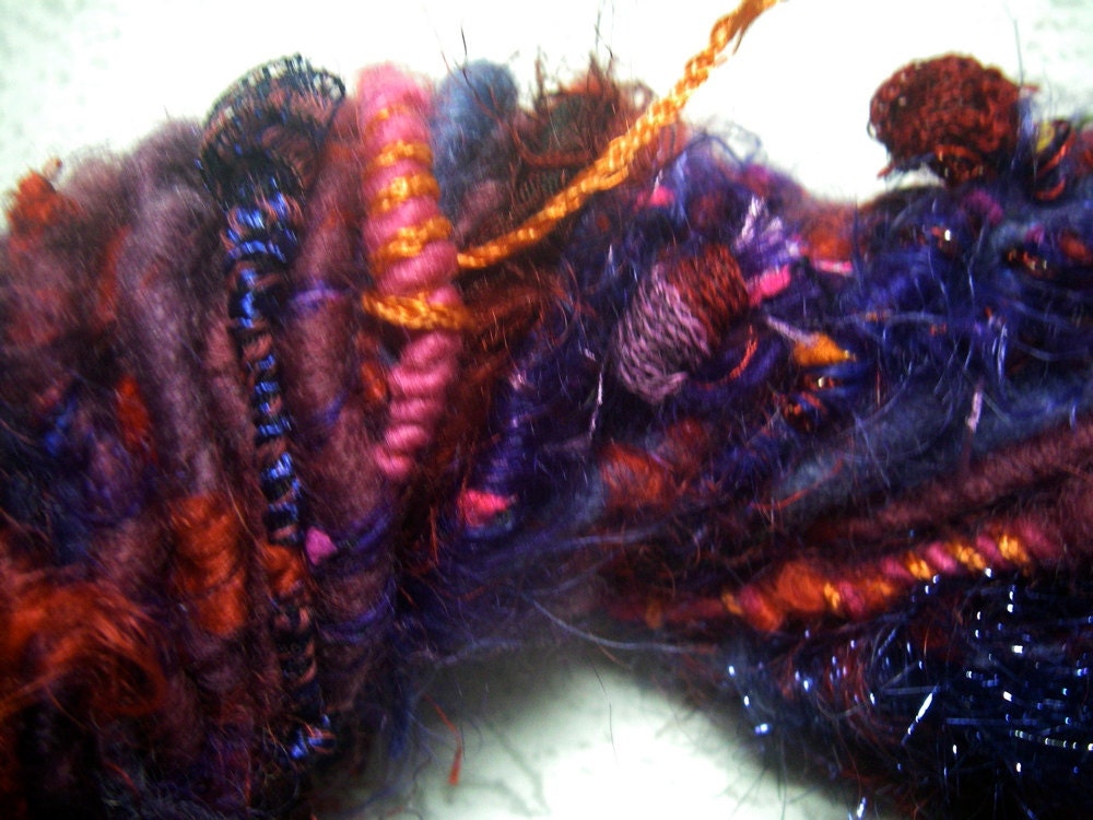 Corespun Party Yarn in Red and Purple by KnoxFarmFiber