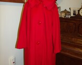 Red Wool Swing Coat