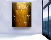 HUGE Original oil painting angels commission large abstract contemporary art by leearte - Carol Lee Art Studio