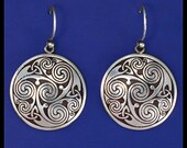 CELTIC SPIRALS and KNOTS- Earrings- Sterling Silver
