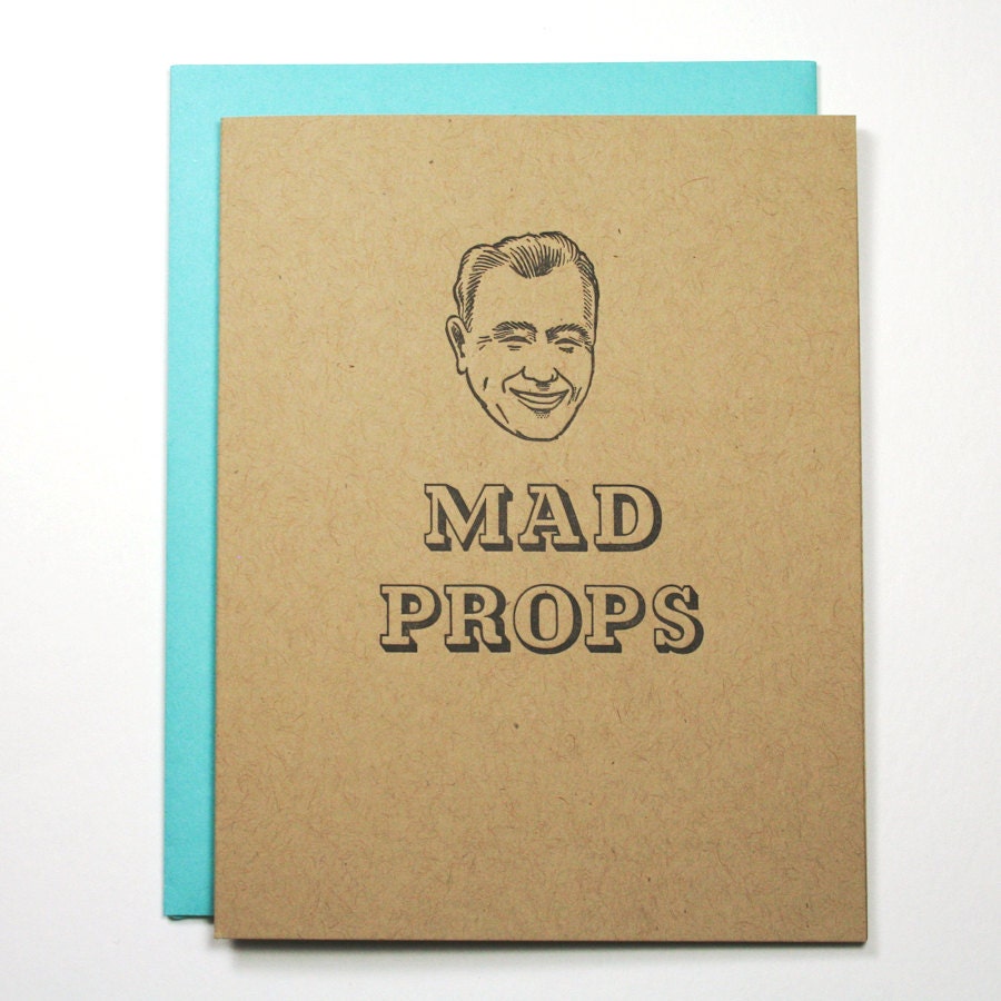 Mad Props Letterpress Card