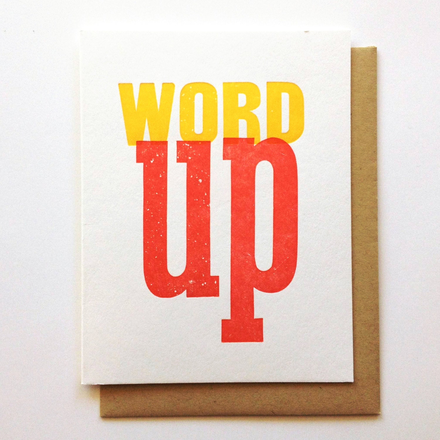 Word Up Letterpress Card