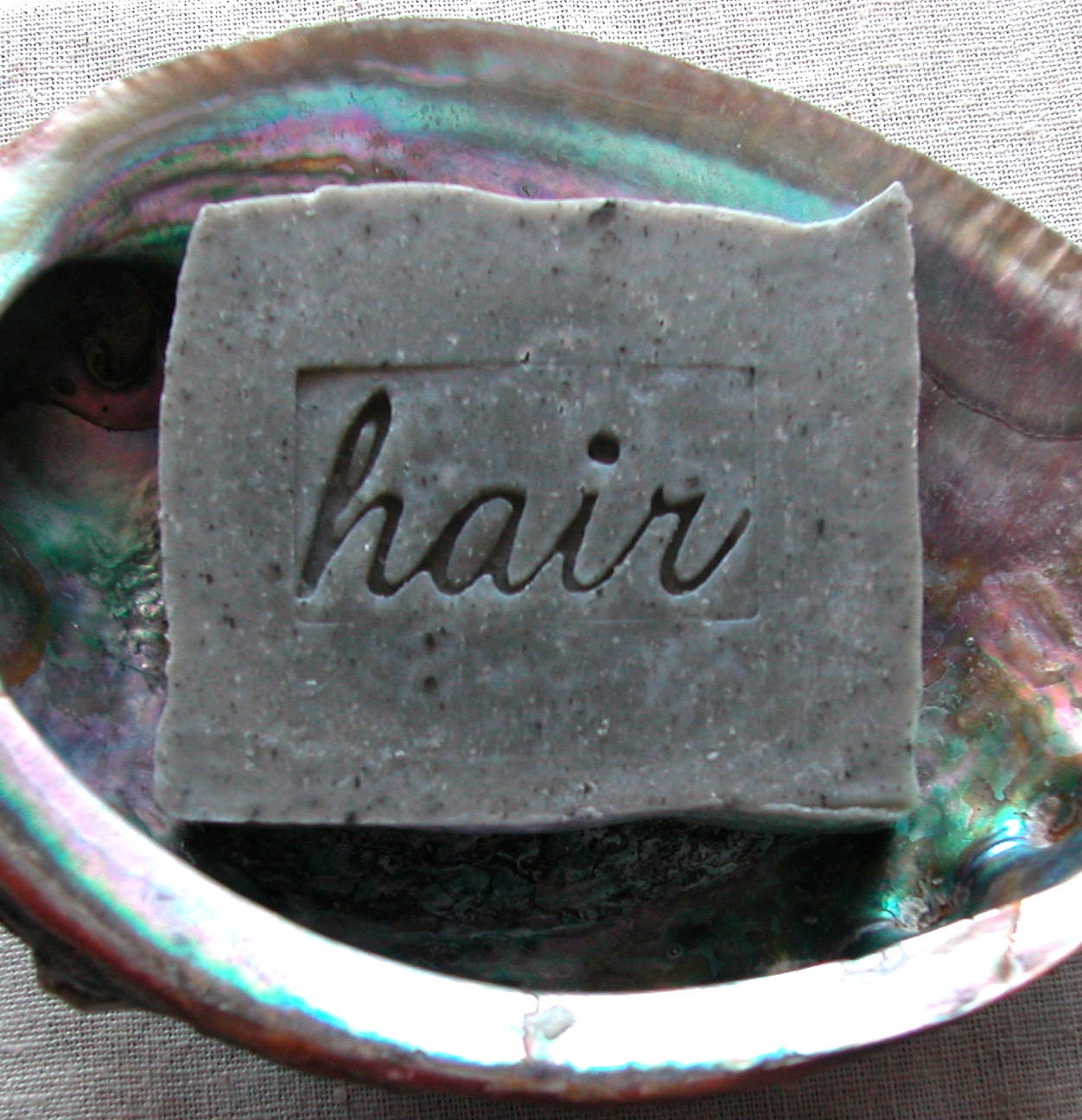 Dead Sea Mud Shampoo Bar for Oily Hair Types - Hand Stamped - SLS free - Palm oil free