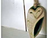 barn owl ornament - forest green (1)