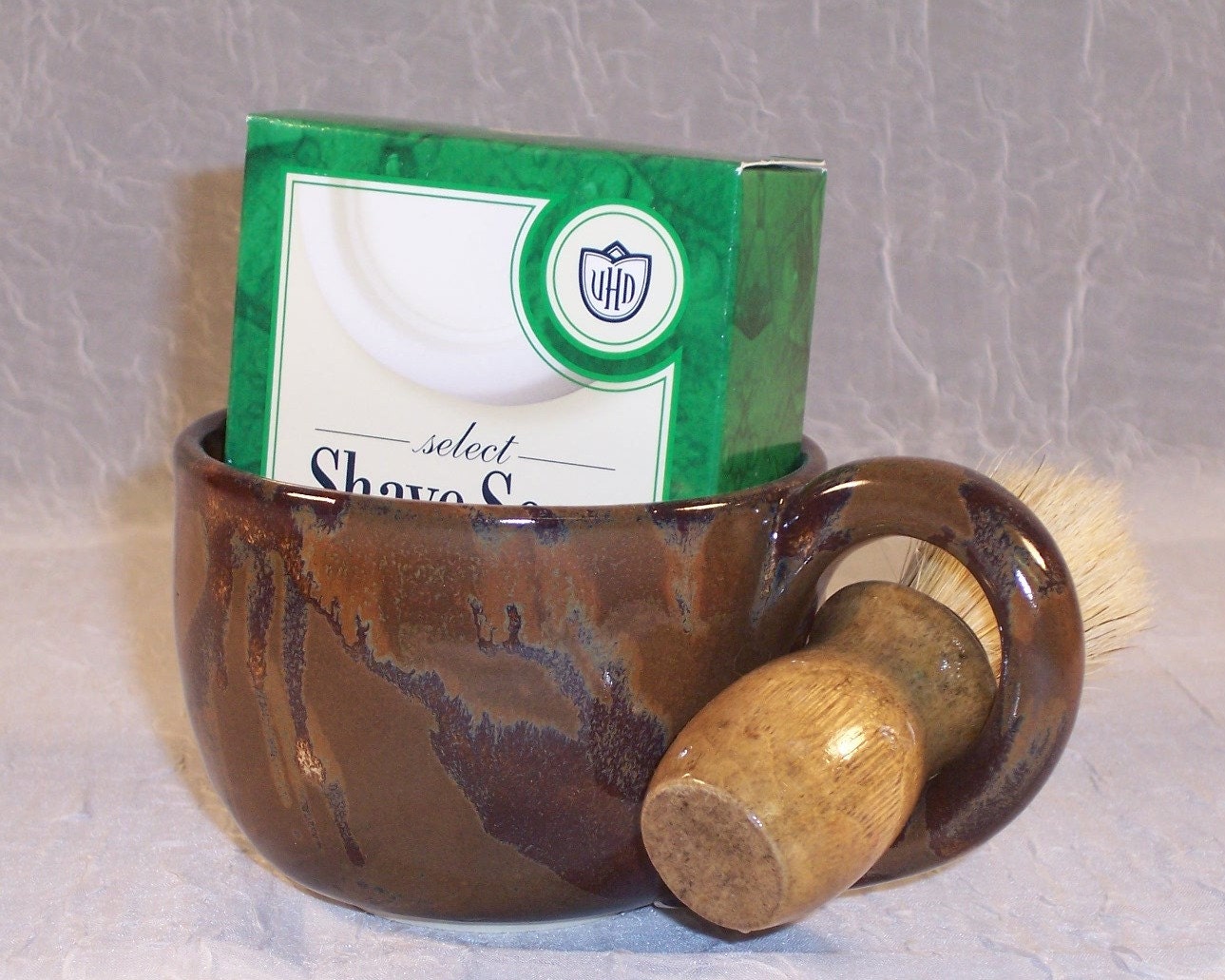 Brown Ceramic Shaving Mug  Handmade Stoneware Wheel Thrown Ceramics Pottery