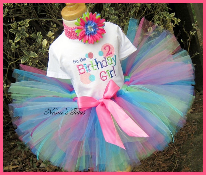 2rd Birthday, Ready to Ship, Im The Birthday Girl, Party Outfit,Birthday Tutu Set, Size 2yrs