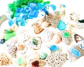 1 Inch - Beachcomber Cuff Bracelet, Aluminum, Beach, Ocean, Sea Glass, One of a Kind