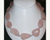 Summer Sale 20 inch Rose Quartz couture necklace