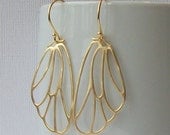 Gold Butterfly Dangle Earrings