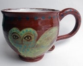 Owl Mug in Earthy Brown- Charming