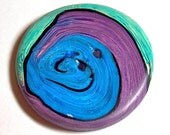 Blue, Purple, and Seafoam Green Spiral Extra Large ButtonNo. 186