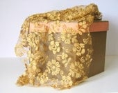 Antique Gold Silk Lace for Repurposing