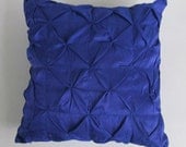 Royal blue sham 26 inch pillow pintucked - royal blue euro sham cover only