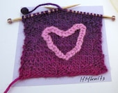 HEART Handknitted Note or Greeting Card