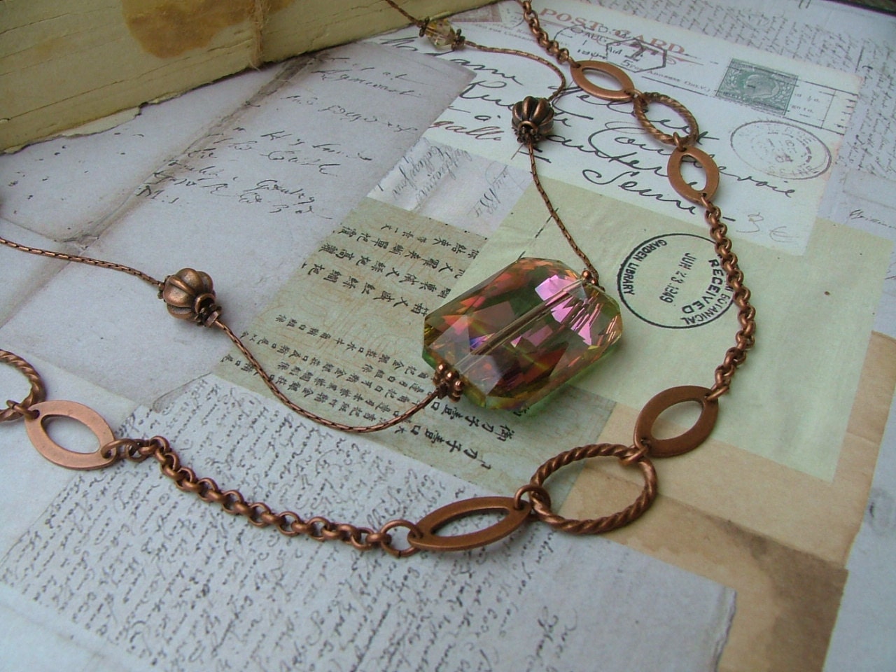 Limited Edition Emerald Cut Crystal Custom Necklace Set by MyBella