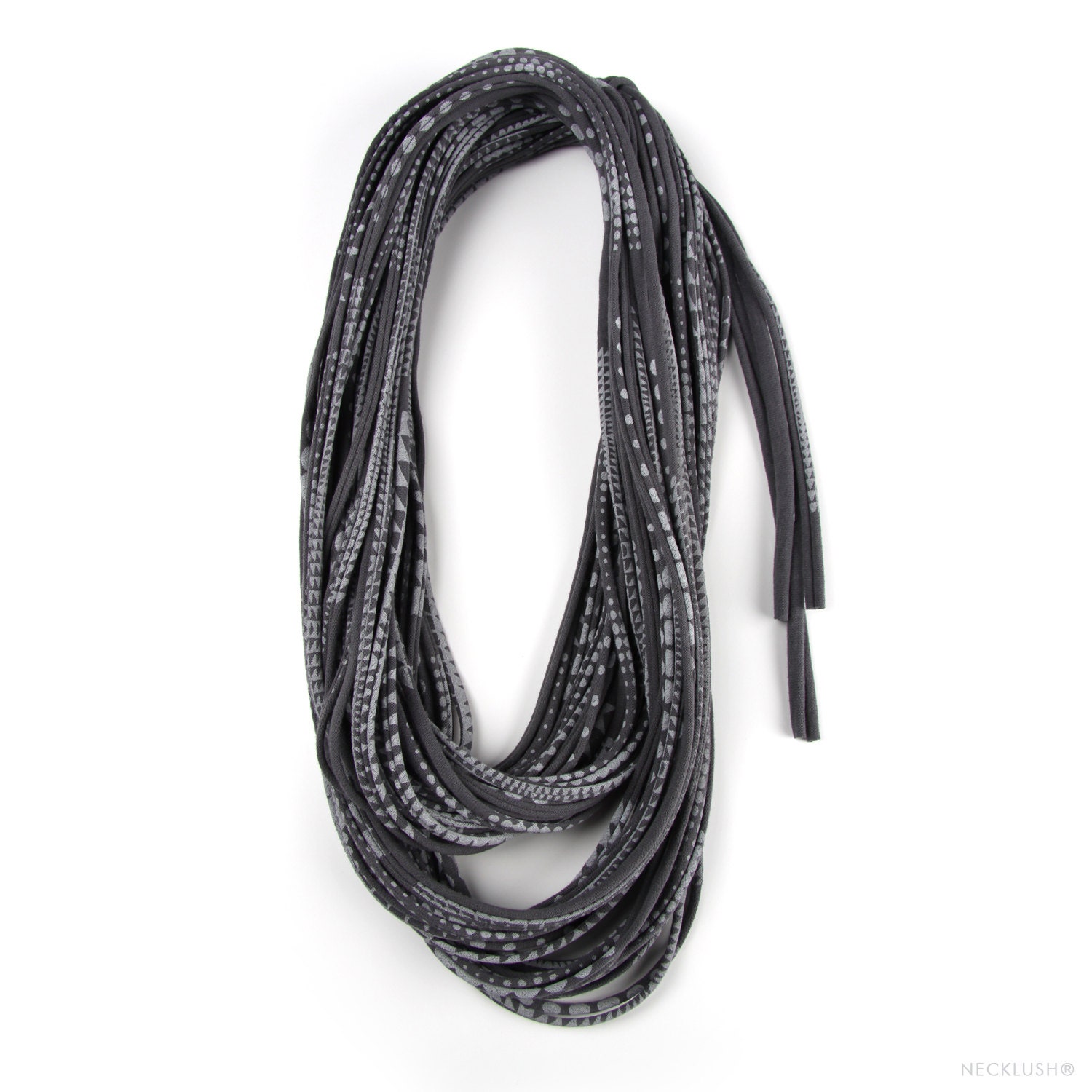 Dark Grey Infinity Scarf - Circle Scarf - Womens Mens Necklace Fabric Jewelry - Summer Scarf Fashion - Loop Scarf Unique Christmasinjuly CIJ