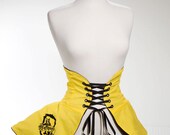 Harry Potter Hogwarts Hufflepuff House Inspired Cincher Skirt S/M- Made to Order