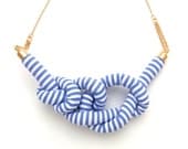 Stripe Rope Knot Necklace