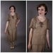 Vintage 1920s Dress - Late Striped Drop Waist Flapper Dress of Sheer Silk Chiffon