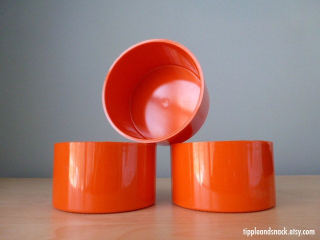 Vintage Deka Plastics Mid Century Modern Cereal Bowls
